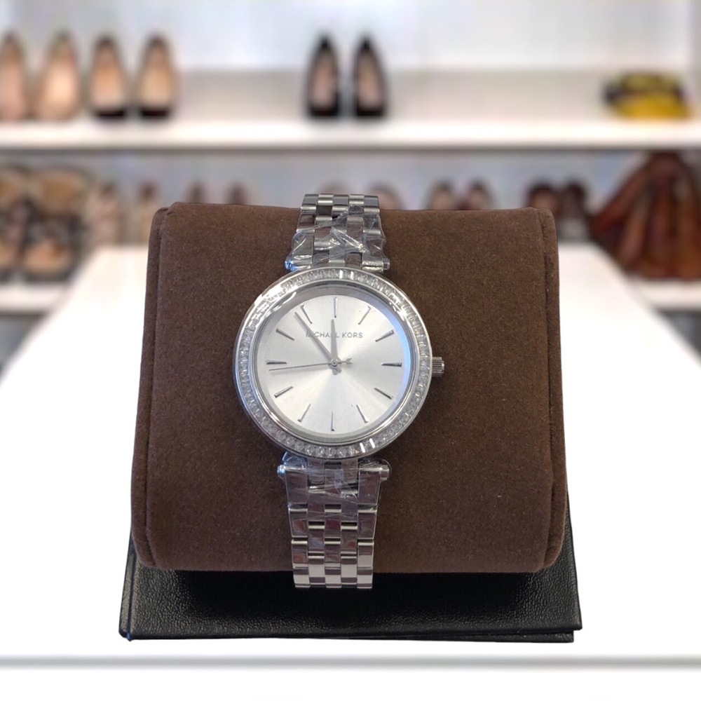 Michael Kors MK3364 Mini Darcy 33MM Stainless Steel Silvertone - Picture 1 of 16